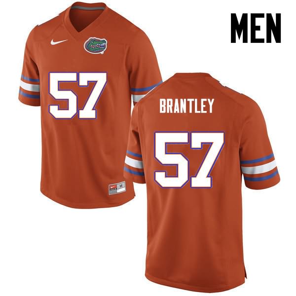 NCAA Florida Gators Caleb Brantley Men's #57 Nike Orange Stitched Authentic College Football Jersey DLF0764GI